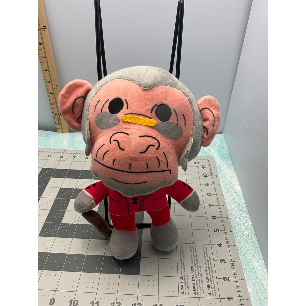 Plush Monkey Character Red Suit Holding Stick Stuffed Toy‎